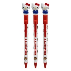 Sanrio 三麗鷗 HELLO KITTY 原子筆, 黑色, 3支