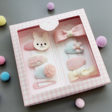 孩童造型髮夾組 8入