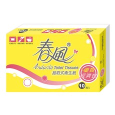 春風 抽取衛生紙 雙層 100張, 10包, 1袋
