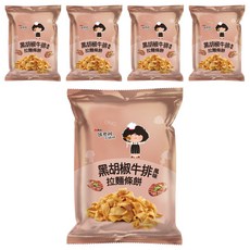 維力 張君雅小妹妹 黑胡椒牛排風味拉麵條餅, 65g, 5包