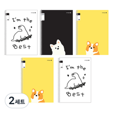 morning glory Chaewoom Note 小學線圈筆記本 3-6年級 無主題 25行 3款 + 隨機出貨 2入組 A1, 2套