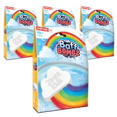 Zimpli Kids 孩童用彩虹雲朵造型泡澡球 6354, 110g, 4個