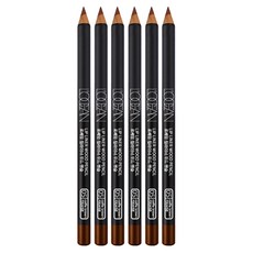 로쎄앙 립라이너 우드 펜슬 4 x 150 mm, 05호커피브라운, 6개