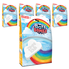 Zimpli Kids 孩童用彩虹雲朵造型泡澡球 6354, 110g, 5個