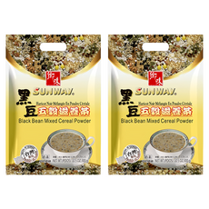 鄉味 黑豆五穀滋養茶, 杏仁茶, 燕麥薏仁, 黑米芝麻粉, 五穀黑麥片, 30g, 10包, 2袋