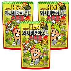 HBAF 杏仁果 濃芥末口味, 3包, 190g