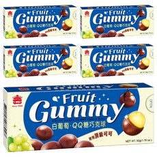 義美 白葡萄QQ糖巧克球, 50g, 5盒