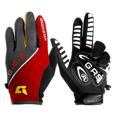 GROOVSTAR 騎士登山車冬季冷觸手套雙手套裝, 紅色, 1組