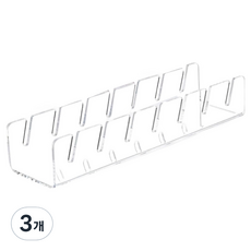 유인지화 공간활동 모자정리 거치대 B타입 7.6 x 29 cm, 투명, 3개