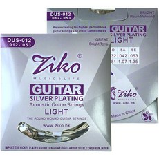Ziko 立歐 清澈音色吉他弦 2套組, DUS-012, DUS 012 鍍銀, 1個