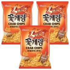 Binggrae 螃蟹餅乾 原味 韓國國民餅乾 非油炸 片手取得 輕鬆入口, 70g, 3包