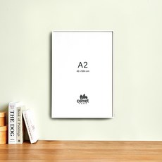 코멧 홈 알루미늄 프레임 인테리어 액자 A2, 1개, 화이트