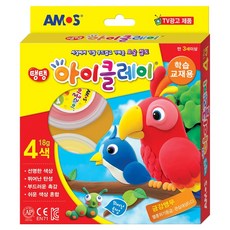 아모스 탱탱 아이클레이, 흰색,노랑,빨강,파랑, 1개, 1개