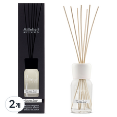 밀레피오리 밀라노 리드 디퓨저, 화이트 페이퍼 플라워, 100ml, 2개