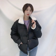 VANANA2 女款毛領邊絎縫外套
