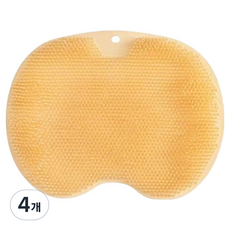 Celliving 洗腳墊 家用足部刷, 4個, 1入, 黃色