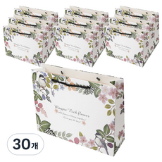 Leadhome 可愛的花卉塗層購物袋, 30個, 混色