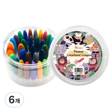 DGRM 不沾手寶寶蠟筆, 6個, 36色