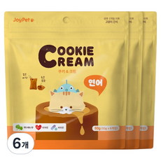 조이펫 고양이 쿠키 앤 크림 간식, 연어, 60g, 6개