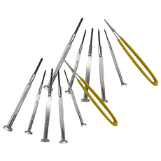 PANRICO 百利世 精密起子附鑷子 Set 6件 鉻釩鋼材質 柄身加粗輥麻花, 2組