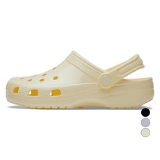 crocs 卡駱馳 中性款亮面經典克駱格洞洞鞋, 奶油黃色(209609-76O), 310