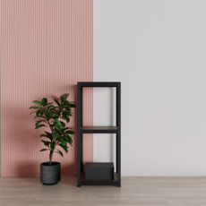 슈랙 철재 선반, 블랙, 3단