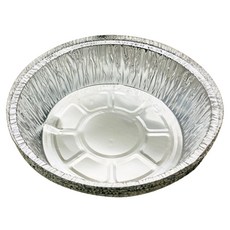 TU 良品 鋁箔圓盒 4入 烘焙燒烤必備 一次性拋棄式廚房用品, 19.5 x 6cm, 19.5cm, 1組