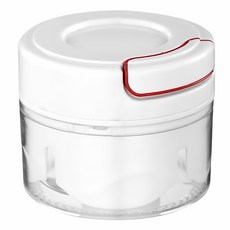 廚房手拉式迷你切菜切碎機，輕鬆製作蘸料、配菜，可拆卸設計，適用切蒜、薑、辣椒、花生、肉類等, 8.3 x 7.2cm, 1台, 透明