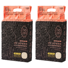 hojja 賀家 高效能凝結99%抑菌除臭豆腐貓砂 米粒形, 2.5kg, 2包, 無香