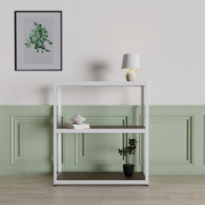 슈랙 철재 스탠드선반, 화이트프레임, 3단