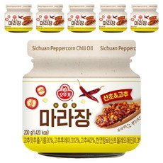 OTTOGI 不倒翁 麻辣醬 花椒與辣椒, 6個, 200g