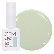 아이빛 네일아트 젬젤 컬러 젤네일, 25하얀초록, 10ml, 1개