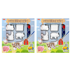 ii GEN 一正 製作我自己的動物農場石膏著色遊戲組, 2組, 混色