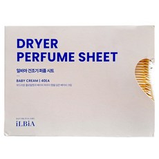 iLBiA 烘衣機專用香氛紙 嬰兒奶油香, 40張, 1盒