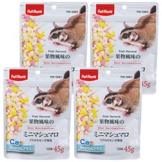 PetBest 丸福【綜合水果】Ca+棉花糖 4入 寵物零食, 45g