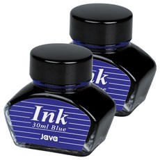 자바펜 만년필용 병잉크 30ml, 2개, 청색