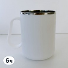 YoGoMoJi 304不鏽鋼漱口杯, 白色, 6個