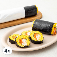 샐러드G 와사비 맛살 계란 김밥, 522g, 4팩