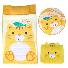 四季午睡被+睡墊+收納袋組, 貓咪款