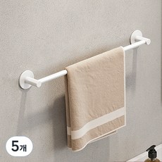 THE ZAKKA 無孔磨砂不銹鋼毛巾架S, 白色, 5個