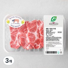 미트엔조이 미국산 목살 로스 구이용 (냉장), 500g, 3개