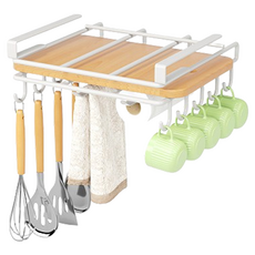 Sunuse 多用途鍋蓋砧板廚具置物架, 白色, 1個