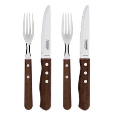 트라몬티나 트레딕셔널 우드핸들 커트러리 점보 퀸세트, 점보 테이블포크 + 점보 퀸 스테이크나이프, 2세트