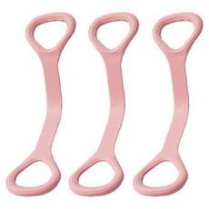 사비나 양손그립 스트레칭 텐션밴드, 핑크, 3개