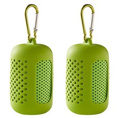 Hensen 便攜式運動輕薄毛巾, 2個, 綠色