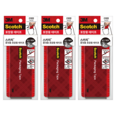 3M Scotch 便攜式包裝用封箱膠帶 48mm x 15m, 3個, 透明