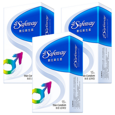 Safeway 無感超薄型衛生套, 15個, 3盒