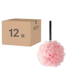 沐浴球 粉色 60g 柔軟舒適 豐富泡沫, 1入, 12個