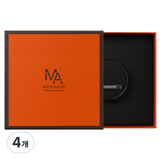 맨즈에이지 프라임 레더 차량용 방향제 블랙 10g, 4개, 실버스카이