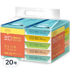 여행용 티슈, 70매, 20개
